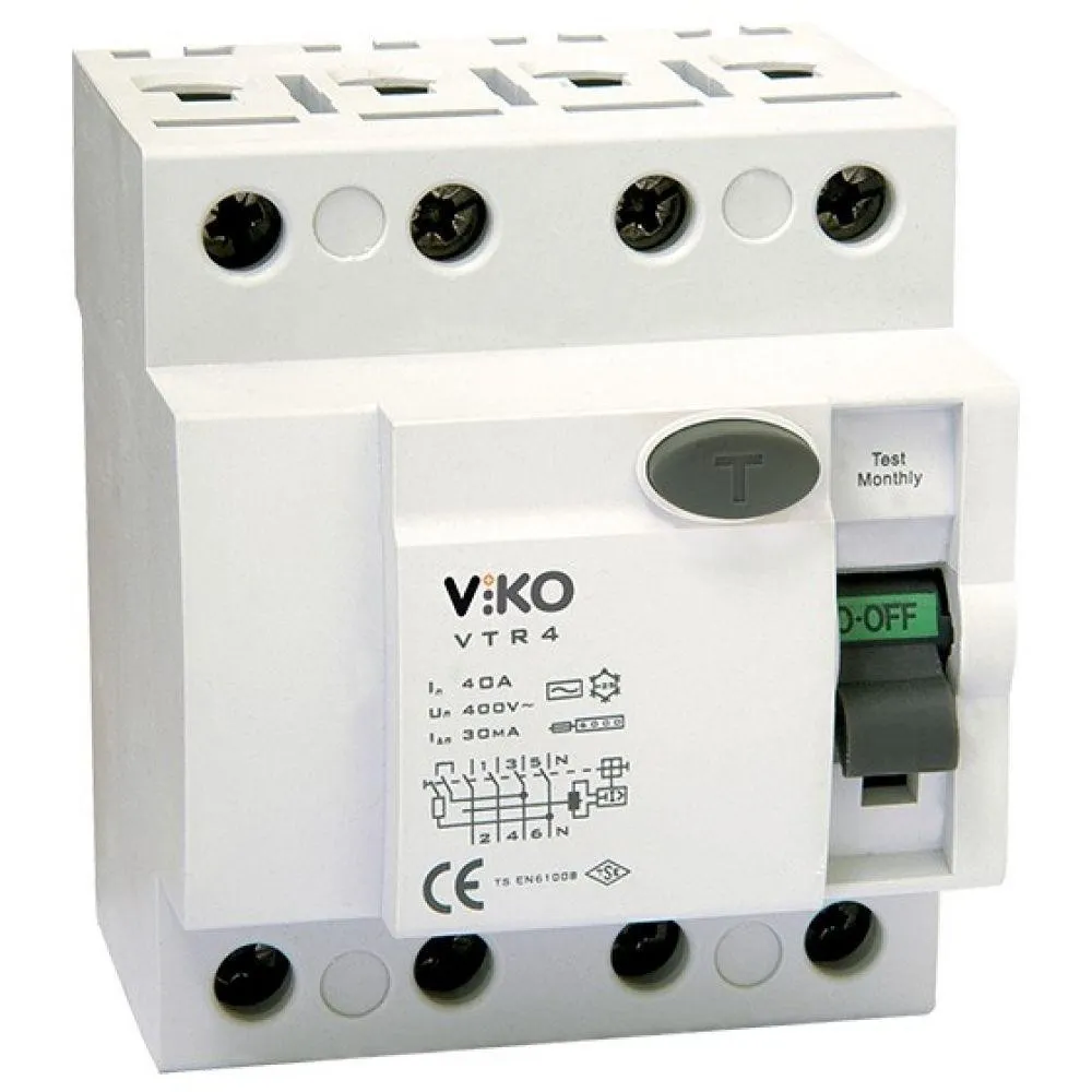 VTR4-4030 автоматический выключатель 4C 40A 30MA (VIKO)#1