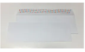 Конверт евро 110Х217мм 100гр с отрывной лентой белый#1