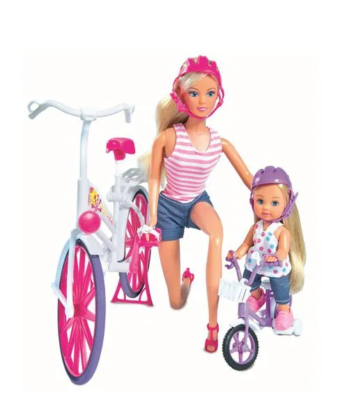 Кукольный набор Штеффи и Эви Прогулка на велосипедах Simba#2