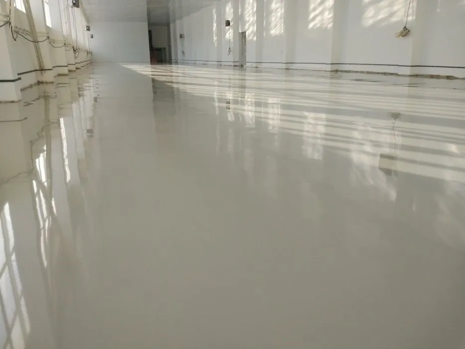 Полированный бетонный пол с нанесением литиевого упрочнителя#5