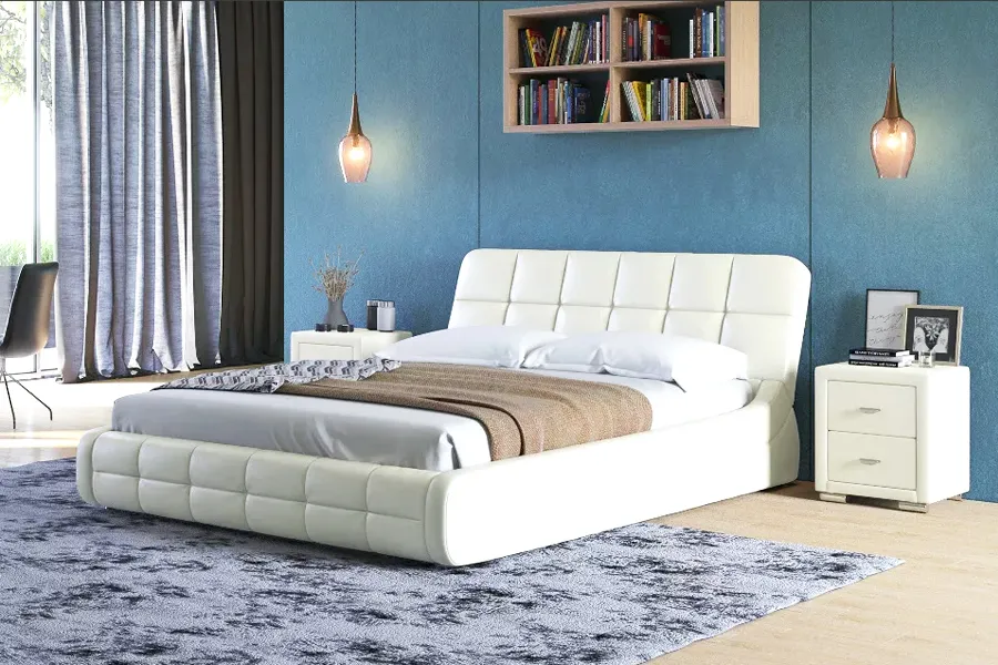 Двуспальная кровать "Corso-6" белая#2