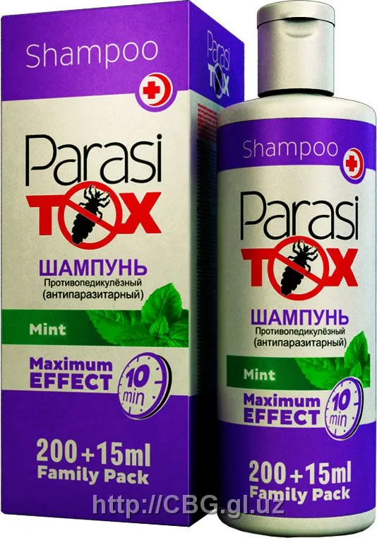 Шампунь противопедикулёзный ParasiTox (Mint)#1