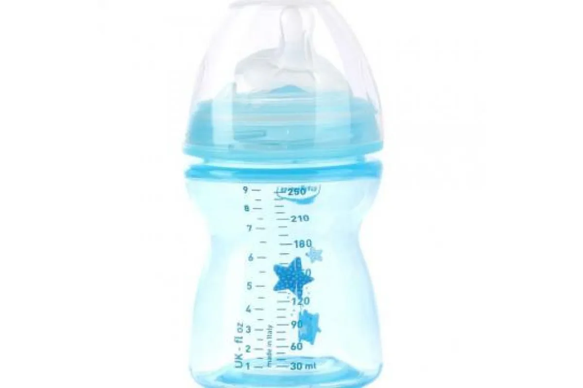 Пластиковая бутылочка 250 мл, 2М+ NF, голубая CH021#1