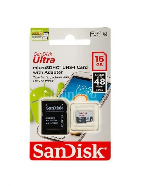 Карта памяти SanDisk Ultra SDHC 16GB 48MB/s#1