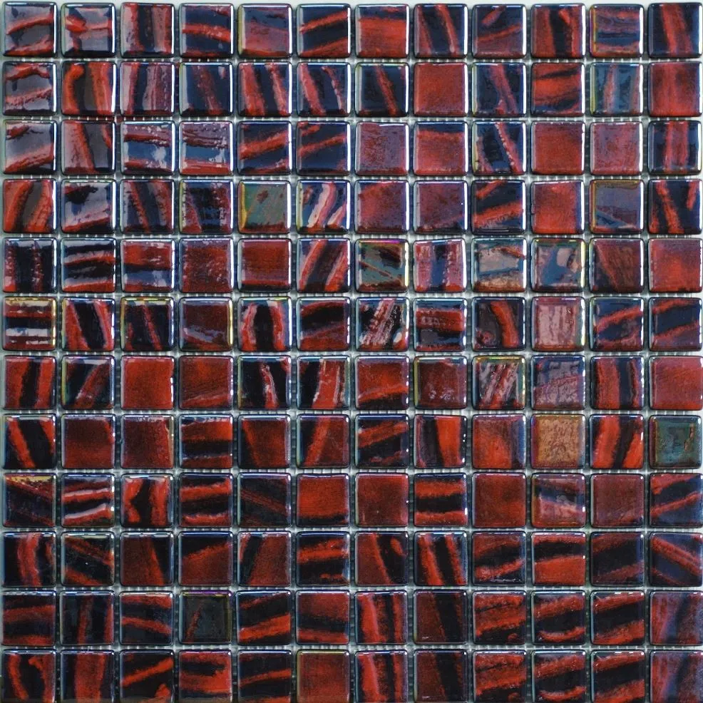 Мозаика Titanium Black/Red Brush – Vidrepur#1