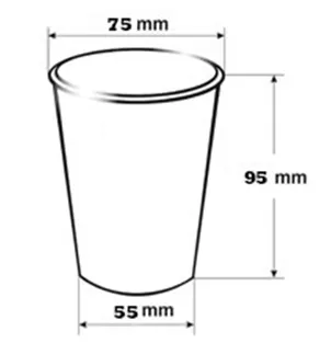 Средний двухслойный стакан для кофе и чая (с крышкой для кофе)#1