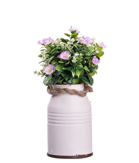 Декоративный керамический бочонок с цветами Flowers&Plants (23 см) №290#2
