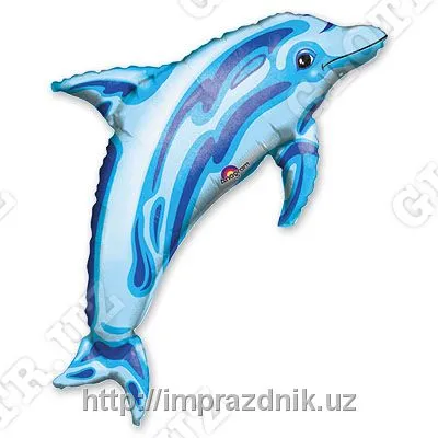 Шары фольгированные "Морские дельфины"#1