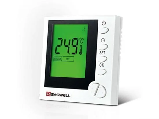 Saswell Термостат с ЖК экраном sas803XWHL-7#3