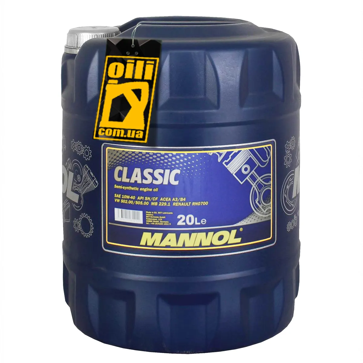 Моторное масло Mannol CLASSIC 10w40  API SN/CF  20 л#2