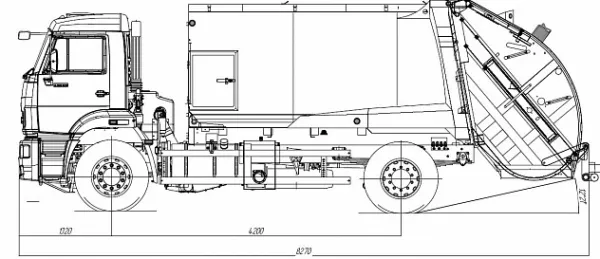 Мусороуборочная машина КАМАЗ 43253-1010-15 4х2 объёмом 11м3#2