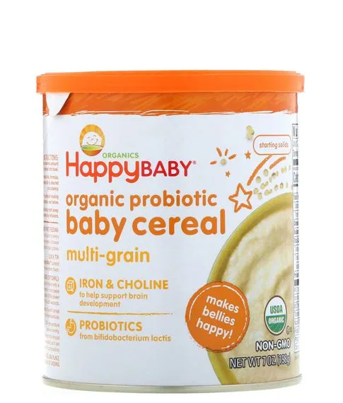 Органическая каша с пробиотиками для детей, мультизлаковая Happy Baby, 198 г#1