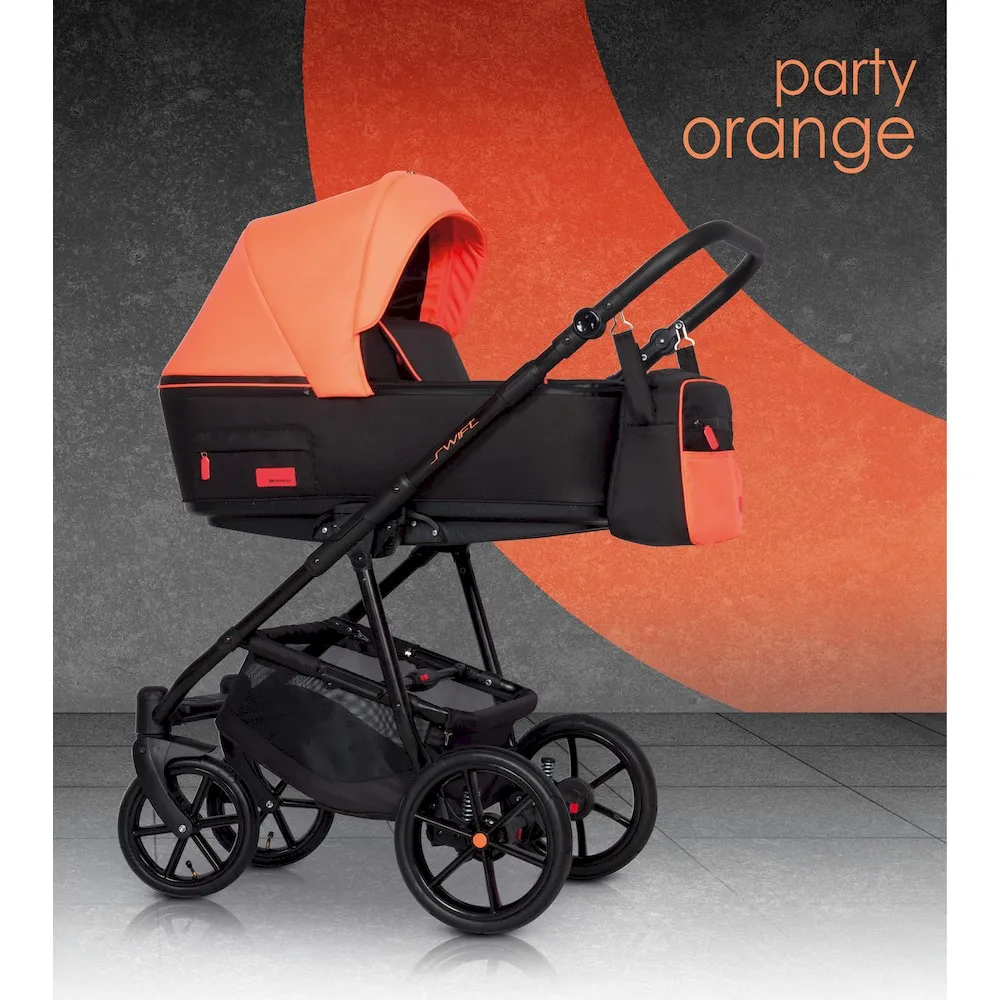 Коляска модульная 2 в 1 Riko Swift Neon party orange#7