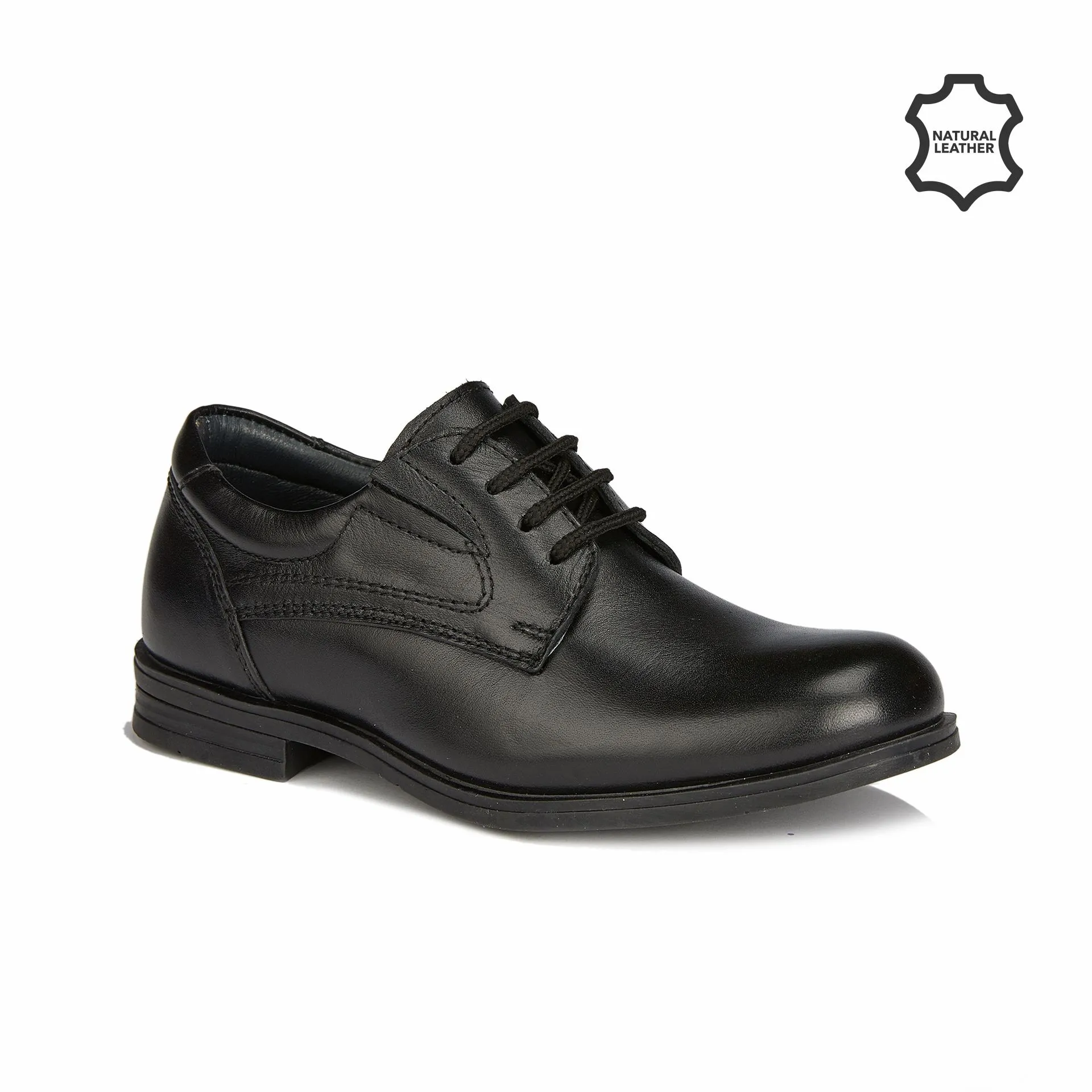 Школьная кожаная обувь Basic (черные)#1