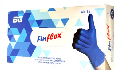 Перчатки нитриловые Finflex (Финфлекс), смотровые, нестерильные, фиолетовый (размер  M)  №100