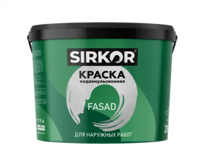 SIRKOR краска водоэмульсионная "FASAD" 20 кг