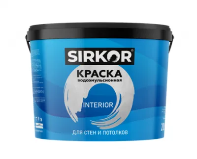 SIRKOR краска водоэмульсионная "INTERIOR" 10 кг 