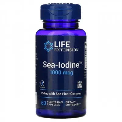 Life Extension, Sea-Iodine, 1000 мкг, 60 вегетарианских капсул