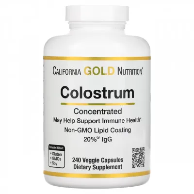 California Gold Nutrition, молозиво, 240 растительных капсул