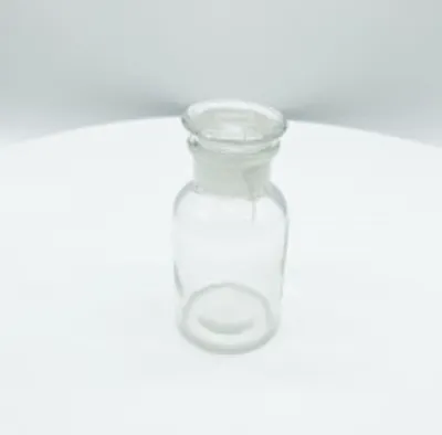 Склянка для реактивов 1000 мл, широкое горло, притертая пробка, светлое стекло