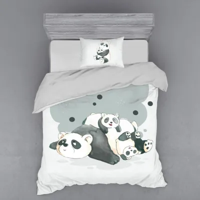 Комплект детского постельного белья LELIT.  Семья панды