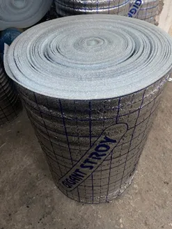 Теплоизоляционные материалы синтепон с фольгой: 1 см, ширина: 1 м, длина: 50 м