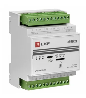 Asosiy kontroller ePRO 24 masofadan boshqarish pulti 6in/4out 230V WiFi GSM EKF PROxima