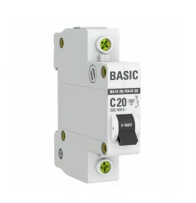Автоматический выключатель 2P 6А (C) 4,5кА ВА 47-29 EKF Basic