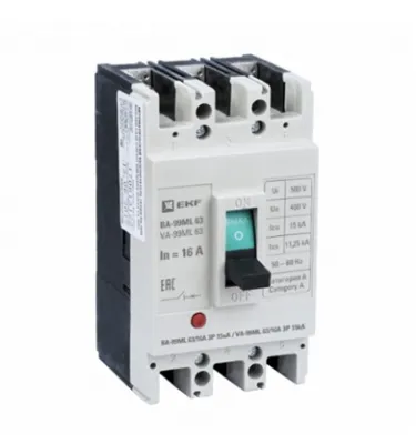 Автоматический выключатель ВА-99МL 100/63А 3P 18кА EKF Basic