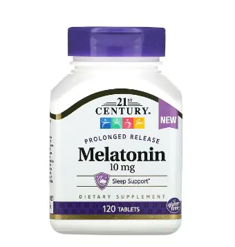 Мелатонин 21st Century, с пролонгированным высвобождением, 10 мг, 120 таблеток