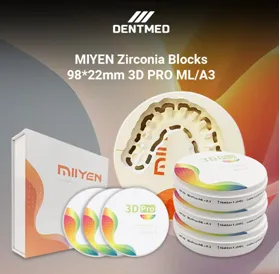 Dental material MIYEN Zirkon bloklari 98*22 mm 3D PRO ML/A3