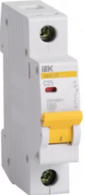 Автоматический выключатель серии ВА 47-29 1P 0.5 А - 6А 4,5 kA IEK х-ка С IEK