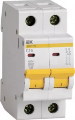 Автоматический выключатель серии ВА 47-29 2P 0.5 А - 6А 4,5 kA IEK х-ка С IEK