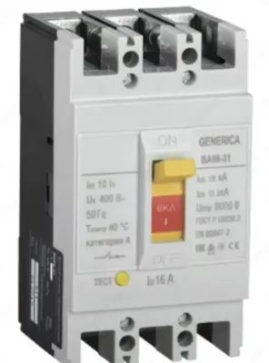 Автоматический выключатель ВА66-31 3Р 16А-100А 18кА GENERICA