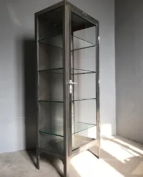 Шкаф из нержавейки со стеклом, модель 1