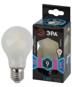 Лампа F-LED P45-9W-840-E14 шар, 80 Вт, 790Лм, матовый, нейтральный