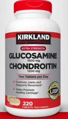 Hondroitin bilan Glucosamine planshetlar Kirkland qo'shimcha kuch Glucosamine + Chondroitin(220 dona.)
