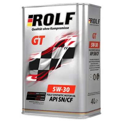 Масло моторное ROLF GT SAE API SN/CF 5W-30 синтетическое 4 л