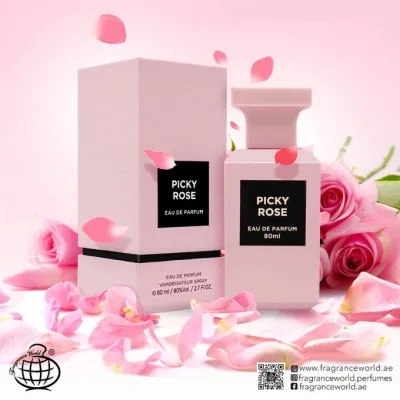 Ayollar va erkaklar uchun parfyum suvi, Fragrance World,  Barakkat Picky Rose, 100 ml