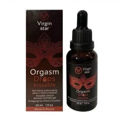 Ayollar uchun isituvchi tomchilar Virgin yulduzi Orgazm Drops Kissable