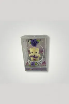 Сувенир - мишка тедди в корзинке a006 SHK Gift сирень