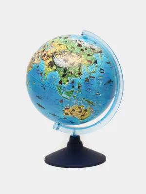 Глобус зоогеографический Globen, 25 см, на круглой подставке