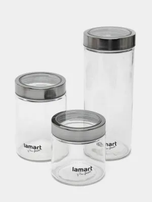 Комплект стеклянных баночек для специй Lamart LT6010