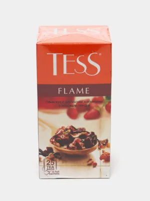 Травяной чай Tess Herbal Tea Flame Гибискус с ароматом земляники с розовым перцем, 2 г, 25 шт