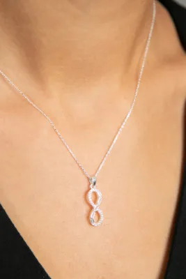 Женское серебряное ожерелье, модель: вечность fa182412 Larin Silver