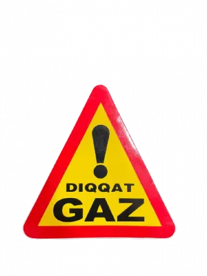 Наклейка стикер "Diqqat Gaz" цветной