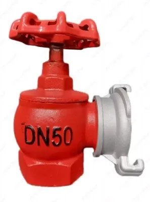 Пожарный рукавной вентиль КПЧ 90 градусов — кран угловой DN 50 (чугун) Китай