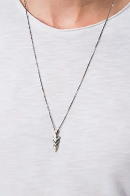 Серебряное ожерелье, модель: стрела ern2143 Larin Silver