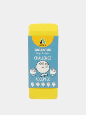 Ластик Adel "Challenge Accepted", желтый
