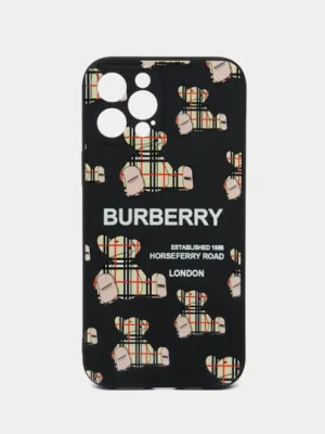 Чехол iPhone 13/12/11 Pro Max/Pro с рисунком "Burberry" силиконовый